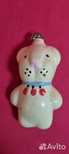 Елочная игрушка СССР. Собака с медалями