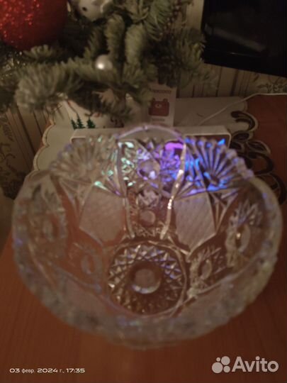 Хрустальная конфетница СССР