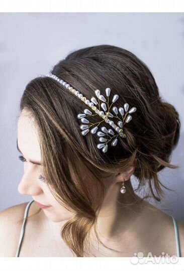 Ободок ручной работы свадебный