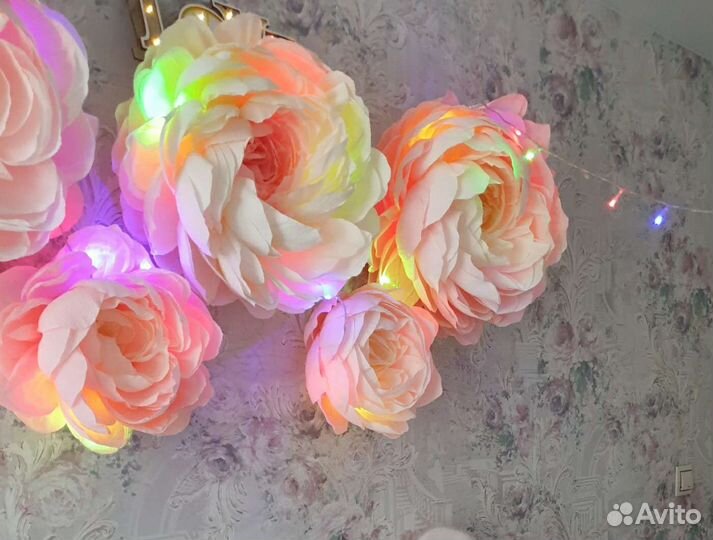 Декоративные пионы,декор, цветы на стену