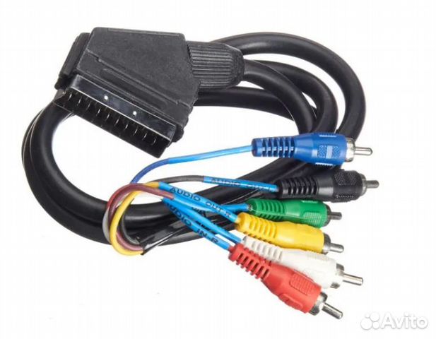 Шнур аудио-видео scart-6RCA (1.4 м)