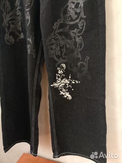 Джинсы черные широкие женские