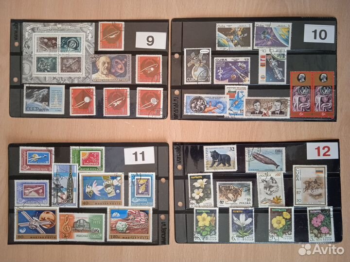 Марки наборы искусство космос транспорт спорт СССР