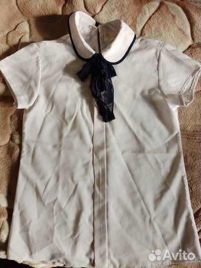 Блузка белая школьная 140