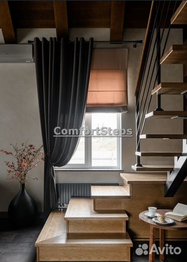 Деревянная лестница под ключ