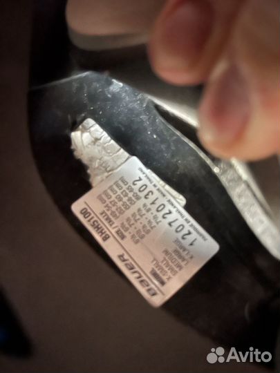 Хоккейный шлем Bauer черный и белый jr