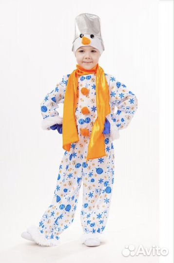 Новогодний костюм снеговика 116 рост