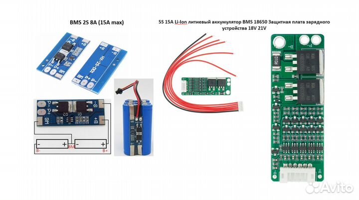 BMS 2S BMS 3S BMS 4S BMS 5S BMS 6S BMS 7S Li-Ion