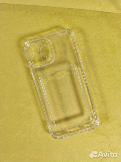 Чехол с карманом iPhone 13 Pro Max Transparent