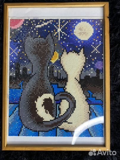 Картина из алмазной выкладки в раме