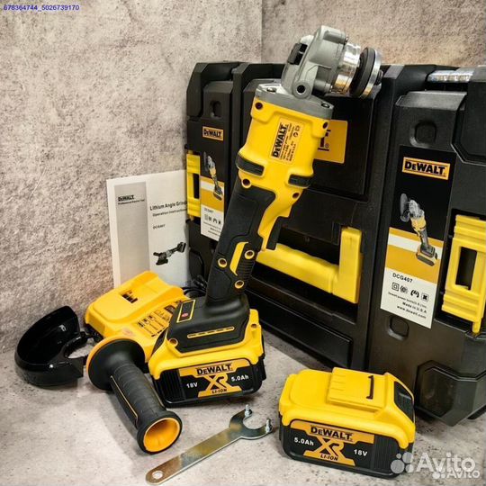 Болгарка ушм dewalt аккумуляторная 125 мм 2 аккум