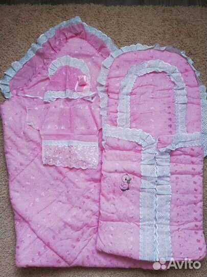 Конверт на выписку для девочки зима