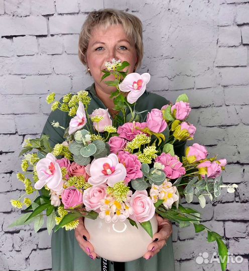 Букет из мыльных роз