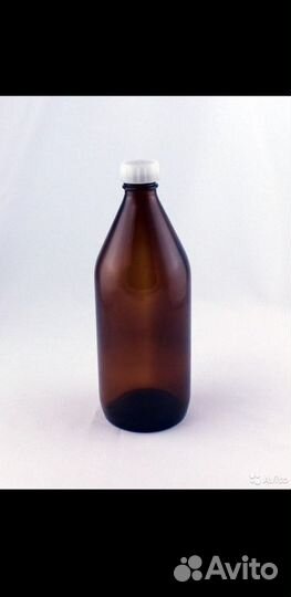 Бутыль бв-1-1000 темный янтарный цвет