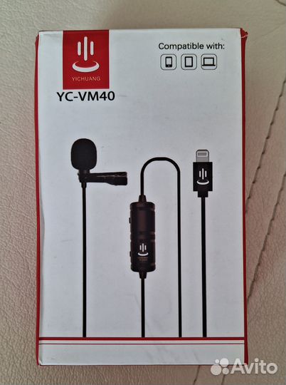 Петличный микрофон YC-VM40 для iPhone