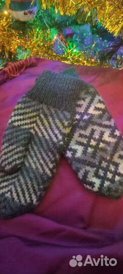 Рукавицы шерстяные большие