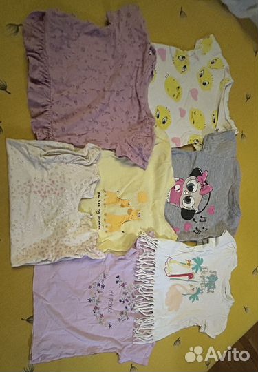 Футболка на девочку 6-12 месяцев за все цена