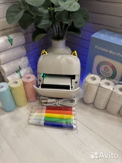 Портативный мини принтер с подсветкой