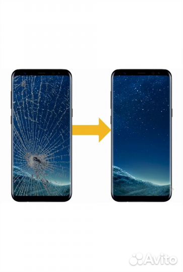 Замена переклейка стекла Samsung Android