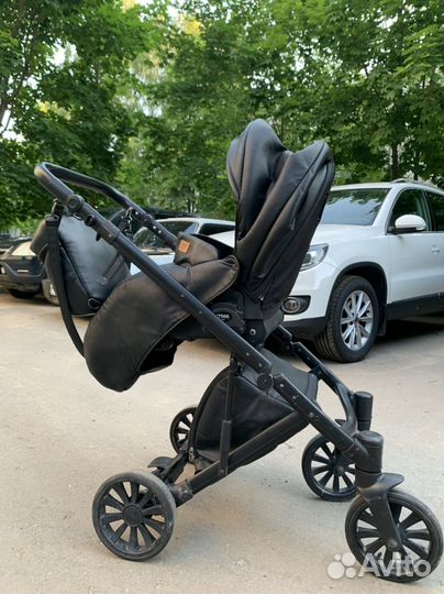 Коляска anex cross 3 в 1 кожа