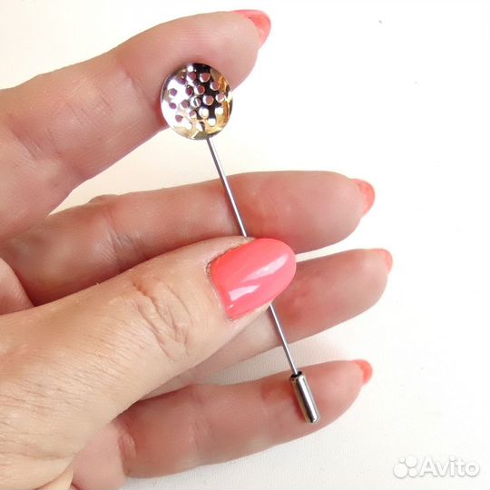 Основа для броши, иглы-булавки с сеткой