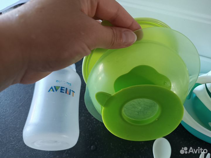 Бутылочка детская 2 шт посуда набор, чашечка