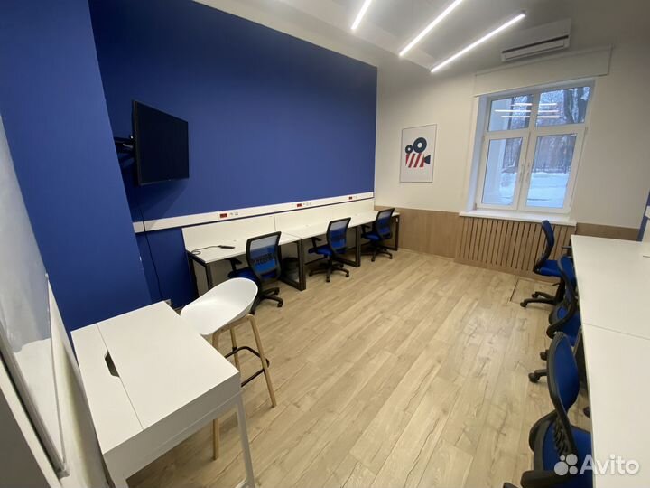Почасовая аренда кабинета на 6 мест с пк или без