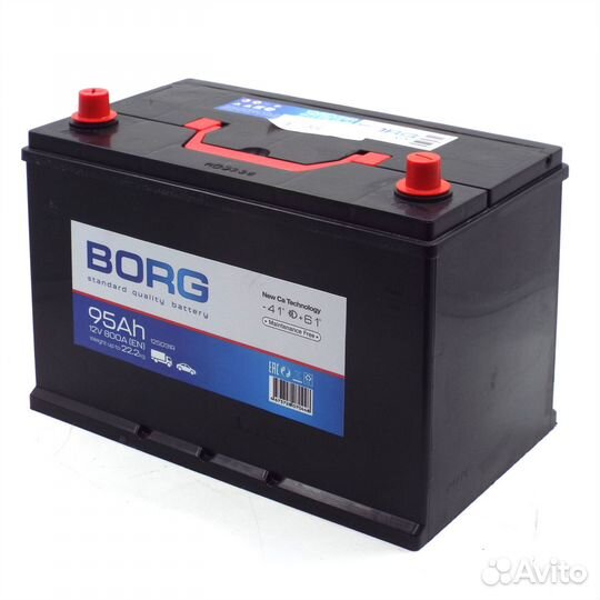 Аккумулятор borg Standard Asia 125D31R 95 Ач п.п