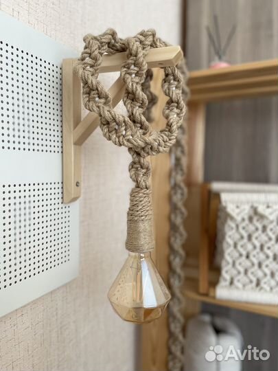 Светильник настенный / бра плетёный