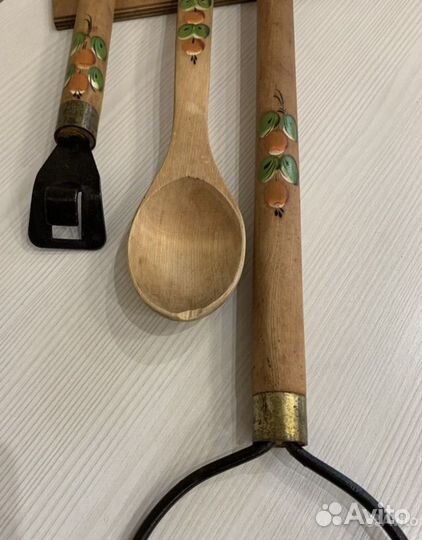 Набор на стену лопатка ухват чапельник дерево СССР