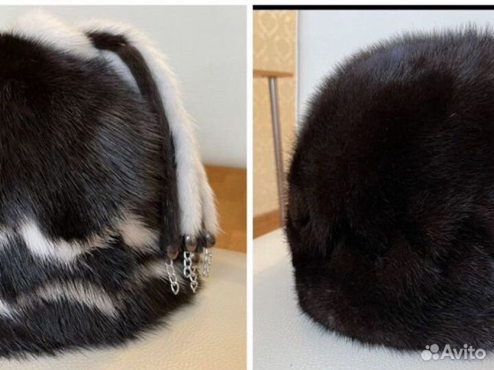 Шапка норковая 2 шт