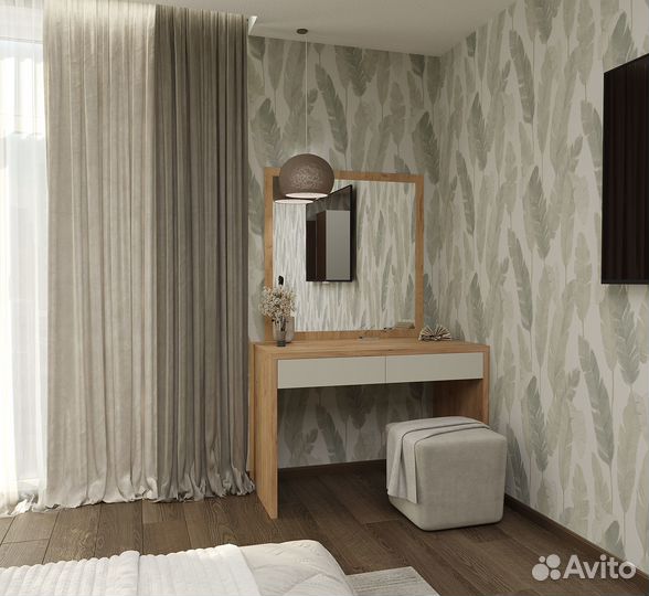 Туалетный столик с зеркалом 