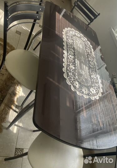 Стол со стульями бу