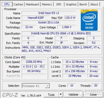 Xeon e5 2666 v3