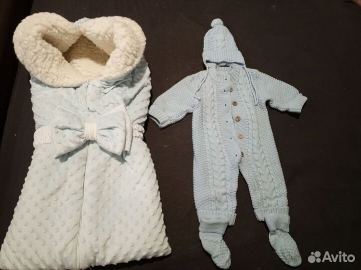 Детский зимний конверт на мальчика