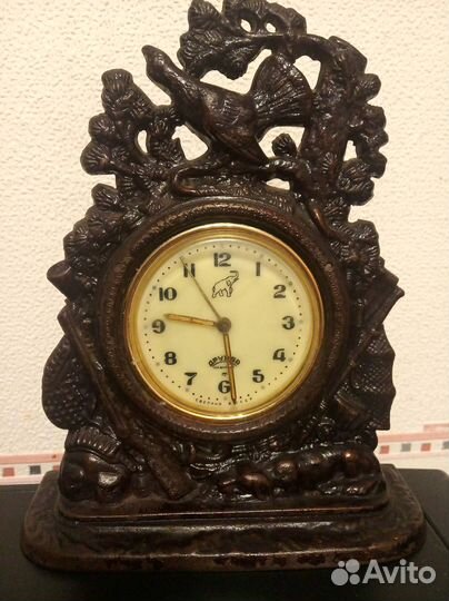 Настольные часы Златоуст Куса. Чугун 1956г