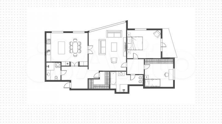 3-к. квартира, 128 м², 10/13 эт.