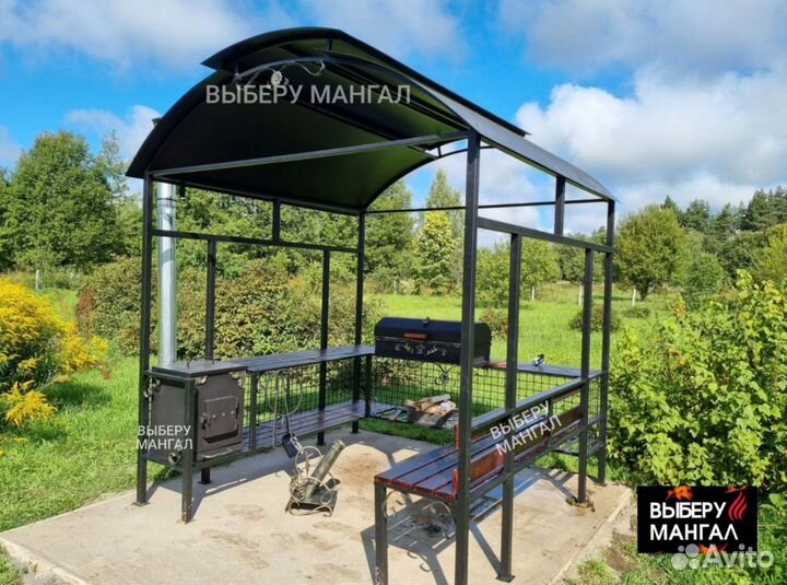 Беседка с мангалом