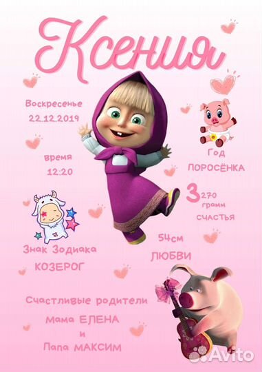 Метрика - постер, карточки