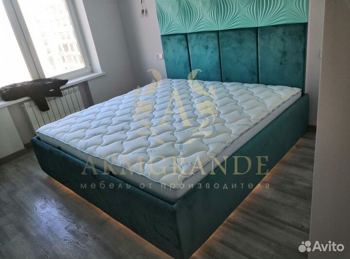 Кровать с мягким изголовьем в рассрочку