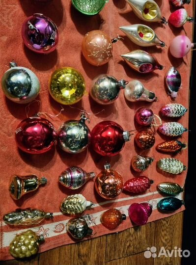 Ёлочные игрушки СССР стеклянные