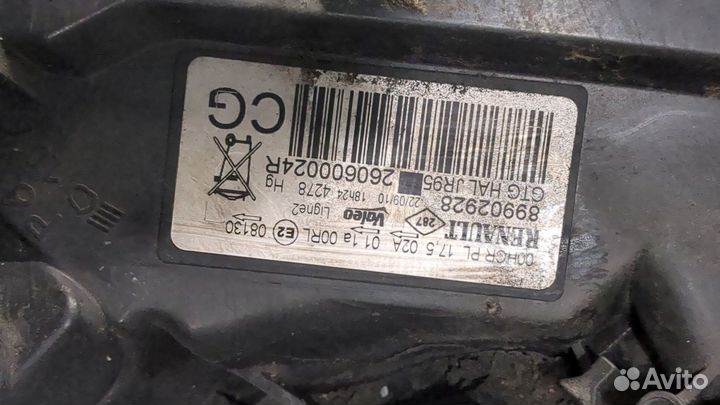 Фара (передняя) Renault Scenic, 2010