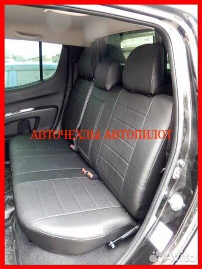 Чехлы Автопилот Mitsubishi L200 из экокожи чёрные
