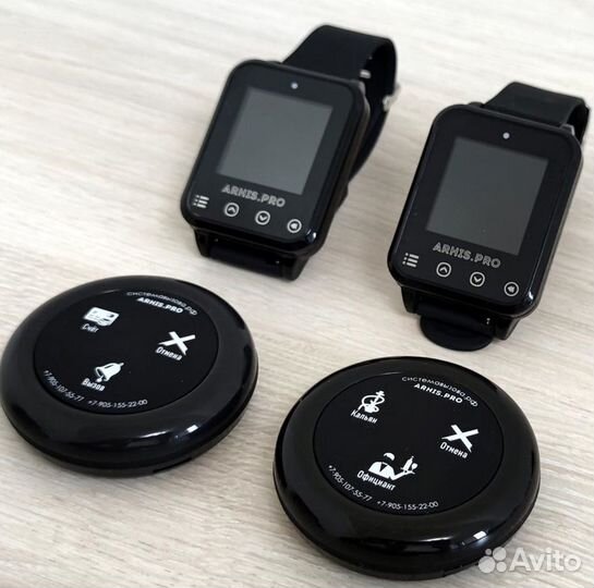 Система вызова официанта/персонала кнопка и часы