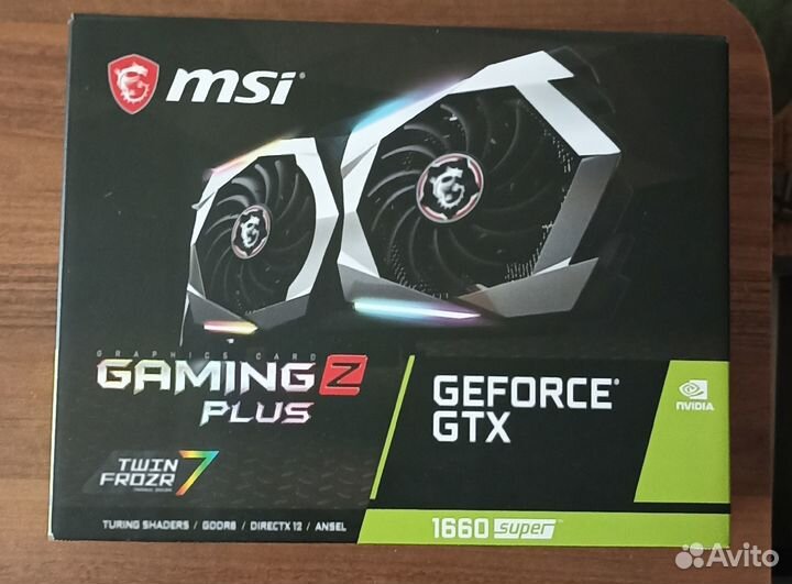Видеокарта MSI GTX 1660 super gaming Z-plus