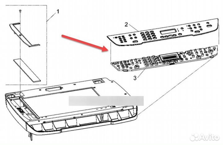 CB532-60101- Панель управления hp 2727mfp в сборе