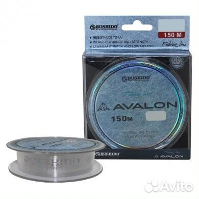 Леска 150м 0,35мм Avalon прозрачная Bushido