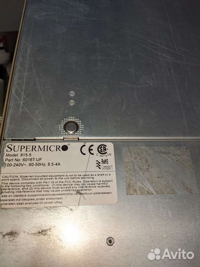 Сервер, платформа supermicro 6016t-uf, 2x E5620