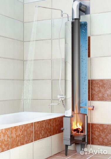 Колонка водогрейная Ермак квлн-90 inox (чугун)