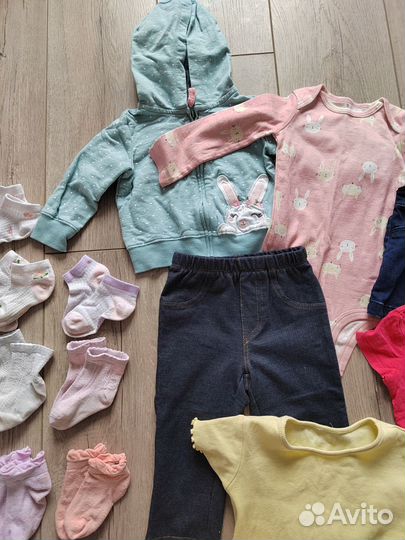 Вещи пакетом на девочку 74 80